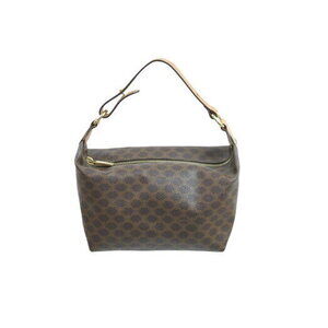 Celine Handbag Hand Pouch Macadam Brown Leather